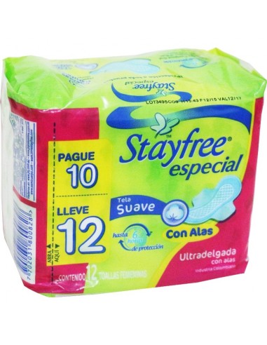 OF TOALLA STAYFREE ALAS ULTRA 10LL12