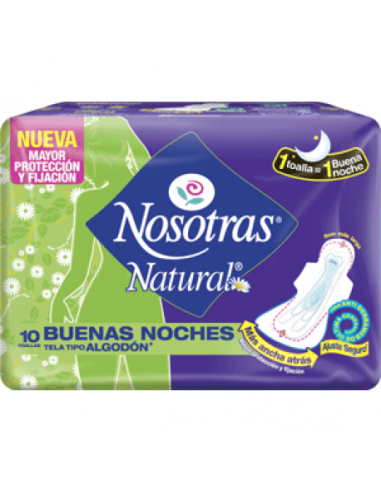 TOALLA NOSOTRAS BNOCHES TELAGEL PQx10UN