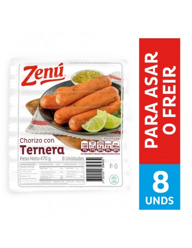 CHORIZO ZENU TERNERA PQT470GxUN