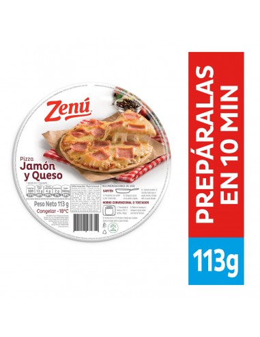 PIZZA ZENU JAMÓN/QUESO x 113GR x UND