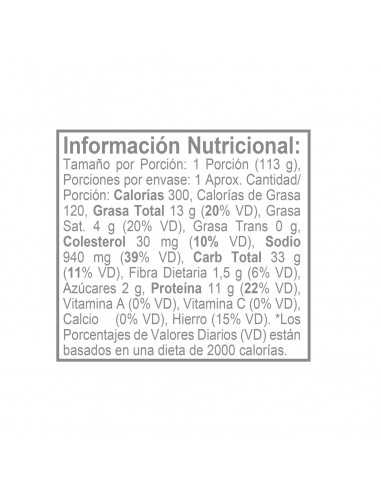 PIZZA ZENU JAMÓN/QUESO x 113GR x UND