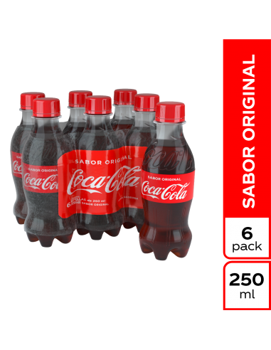 GASEOSA COCA-COLA PET SIXPACK250ML x UND