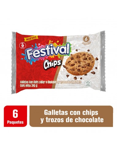 GALLETA FESTIVAL CHIPS PQ240GR x UND