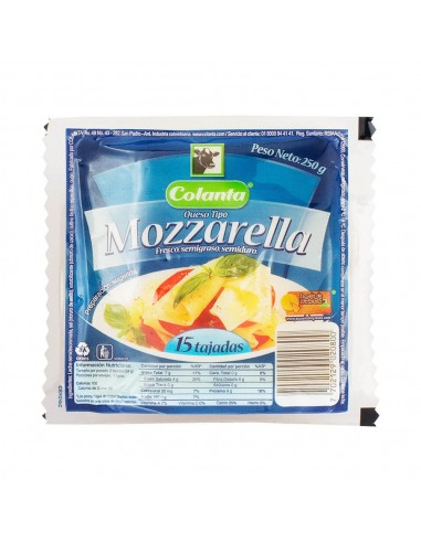 QUESO COLANTA MOZARELLA TAJADO x 250G...