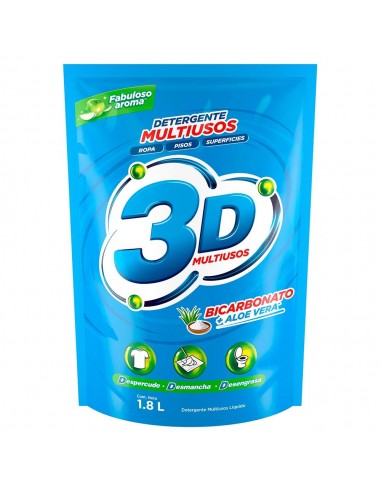 DETERGENTE 3D LIQUIDO MULTIUSOS TR1,8LT