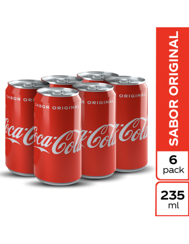GASEOSA COCA COLA SIXPACK LT235ML