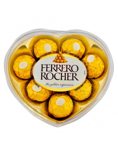 CHOCOLATE FERRERO ROCHER CORAZON x 8UND