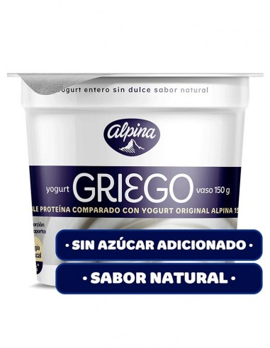YOGURT ALPINA GRIEGO SIN AZÚCAR x 150gr