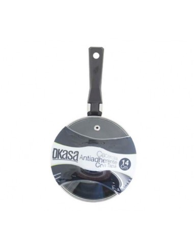 CACEROLA CON MANGO Y TAPA DKASA 14cm