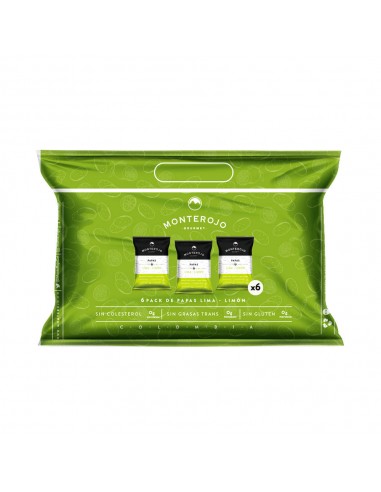 PAPAS MONTEROJO LIMA LIMÓN 6u x 150g c/u
