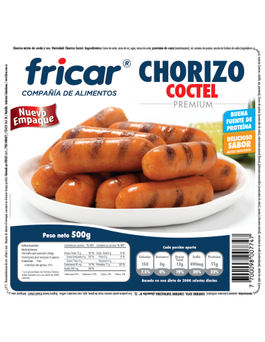 CHORIZO FRICAR COCTEL x 500gr