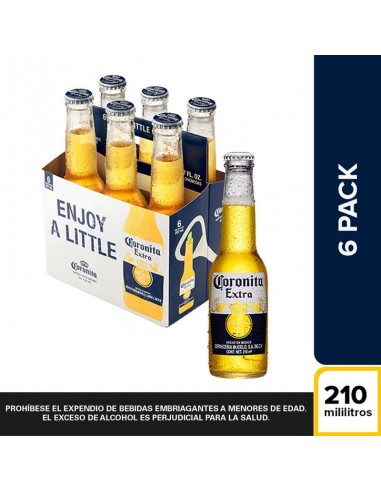 CERVEZA CORONITA EXTRA SIXPACK x 210ml