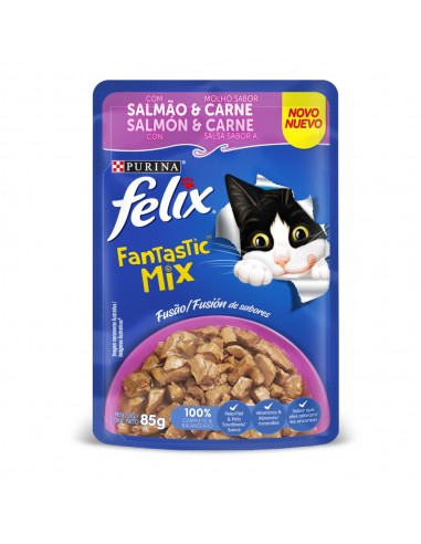 FELIX FANTASTIC MIX SALMÓN CARNE x 85gr