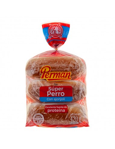 PAN SUPERPERRO PERMAN AJONJOLÍ x...