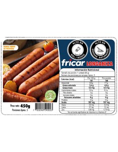 LONGANIZA FRICAR PQ x 450GR