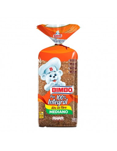 PAN TAJADO 100% INTEGRAL BIMBO X 460gr