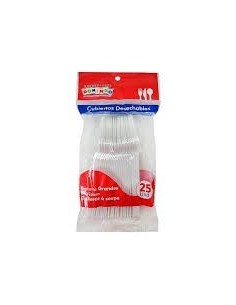 CUCHARA PEQUENA BLANCA DOMINGOx25UN